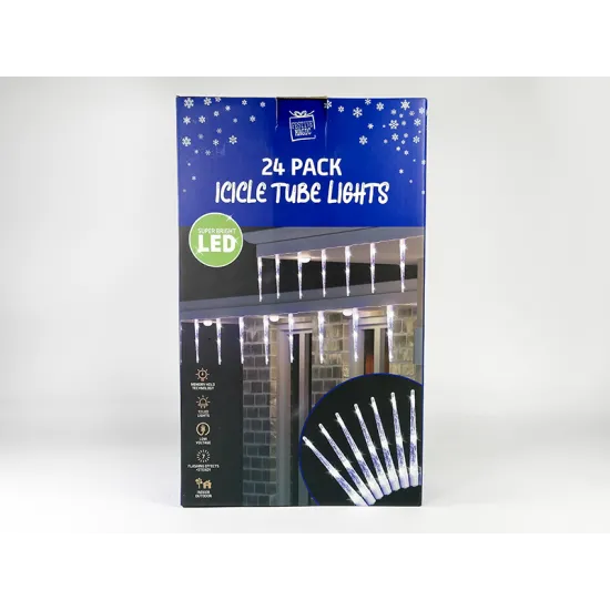 FM 24Pc LED Icicle Tube Lights