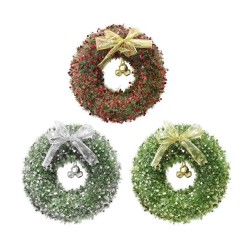 FM Tinsel Wreath Star,Bell,Bow