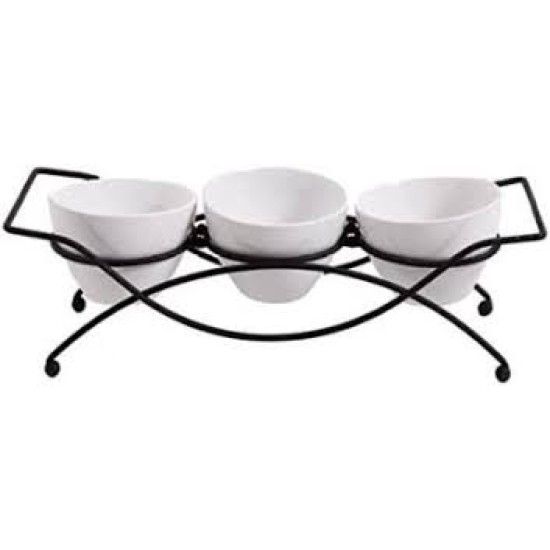 Gibson 4Pc Serving Set White