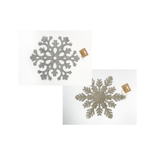 Glitter Hanging Snowflake 30cm