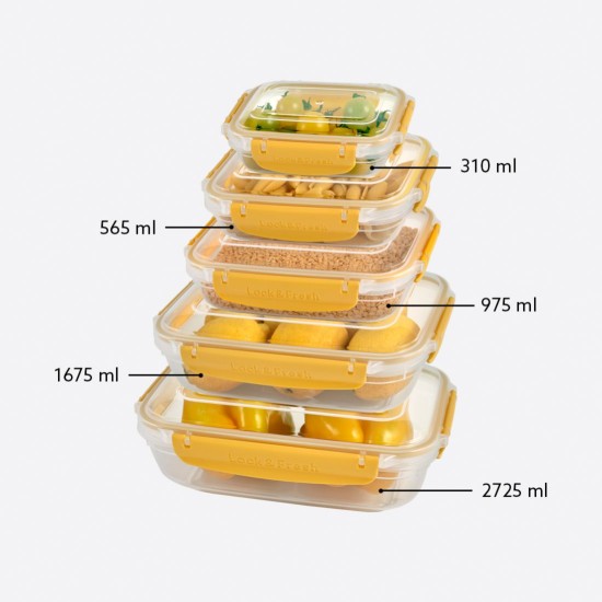Master Seal Rectangular Storage Container Set 5 Pcs -30849