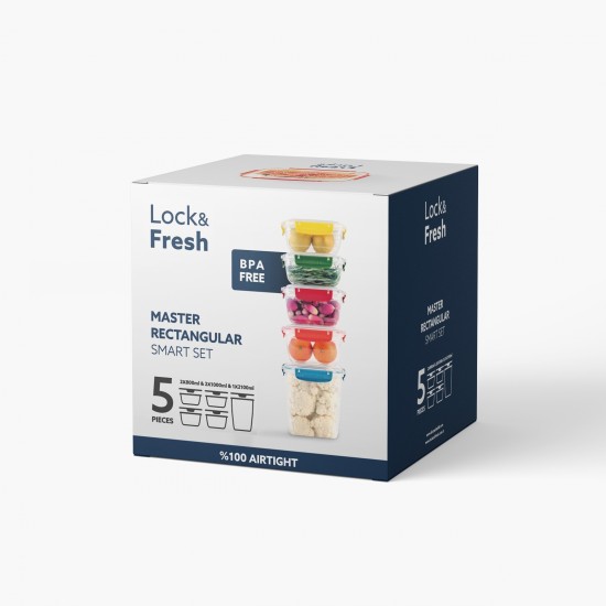 Master Seal Rectangular Storage Container Set 5 Pcs -30897