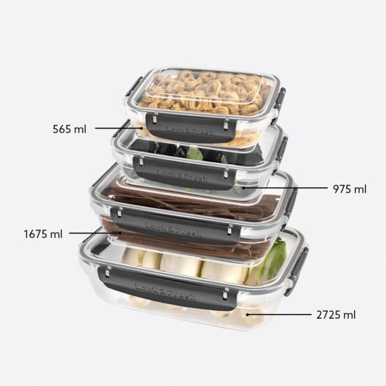 Master Seal Rectangular Storage Container Set 4 pcs -30848