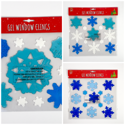 Festive Magic Window Cling On Gel Asst