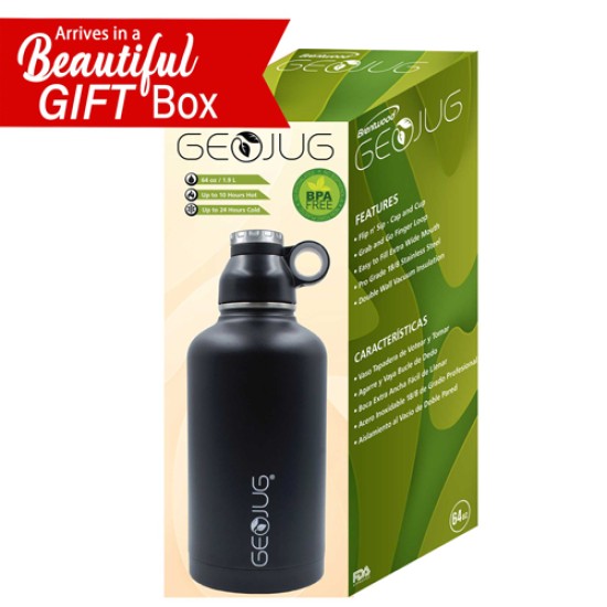 Brentwood Geojug 64oz Sports Jug Black -G1064BK