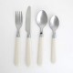 Gibson 16Pcs Flatware  Set W/ Wire Caddy White -5338216